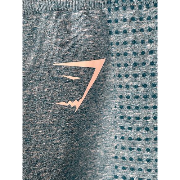 Gymshark Vital Seamless 2.0 Leggings Womens XS Marle Blue Logo Shaping Athletic - Picture 2 of 4